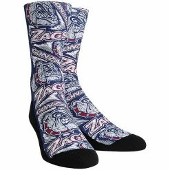 Outlet 🧨 Unbranded Men's Rock Em 🧦 Socks Gonzaga Bulldogs Logo Sketch Crew 🧦 Socks 😍