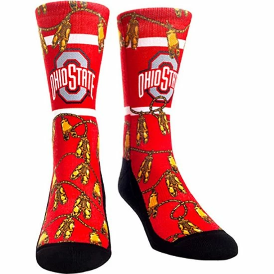 Best reviews of 🎉 Unbranded Men's Rock Em 🧦 Socks Scarlet Ohio State Buckeyes Gold Pants Localized Graphics Crew 🧦 Socks 👍