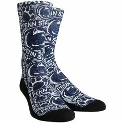 Brand new 🎉 Unbranded Men's Rock Em 🧦 Socks Penn State Nittany Lions Logo Sketch Crew 🧦 Socks 👍