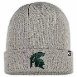 Best reviews of 😉 Unbranded Men's '47 Gray Michigan State Spartans Raised Cuffed Knit Hat ⌛