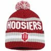 Best Sale ❤️ Unbranded Men's '47 Crimson Indiana Hoosiers Bering Cuffed Knit Hat With Pom 👏