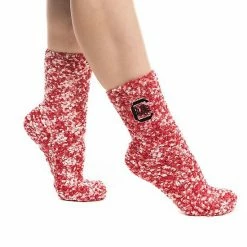 Flash Sale 🌟 Unbranded 👩 Women's ZooZatz South Carolina Gamecocks Marled Fuzzy 🧦 Socks ⌛