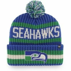 Best reviews of 😉 Unbranded Men's '47 Royal Seattle Seahawks Legacy Bering Cuffed Knit Hat With Pom ⭐