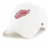New 🧨 Unbranded Men's '47 White Detroit Red Wings Team Clean Up Adjustable Hat 🛒
