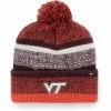 Hot Sale 💯 Unbranded Men's '47 Maroon Virginia Tech Hokies Northward Cuffed Knit Hat With Pom ⌛