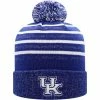 Buy 🛒 Unbranded 👩 Women's Top Of The World Royal Kentucky Wildcats Shimmering Cuffed Knit Hat With Pom 👏