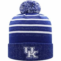 Buy 🛒 Unbranded 👩 Women's Top Of The World Royal Kentucky Wildcats Shimmering Cuffed Knit Hat With Pom 👏