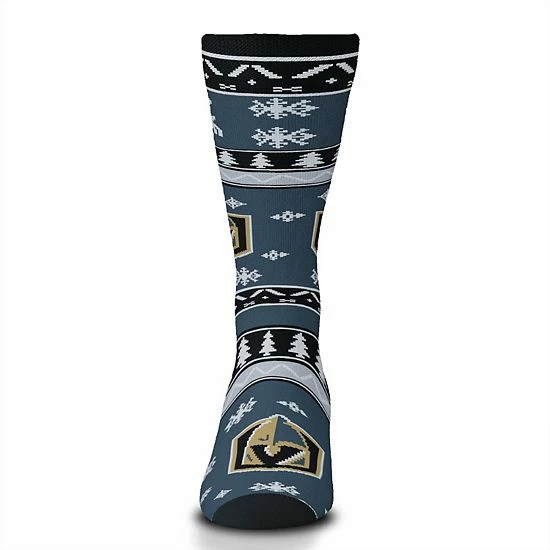 New 😍 Unbranded For Bare Feet Vegas Golden Knights Holiday Pattern Crew 🧦 Socks 🛒 - Image 3