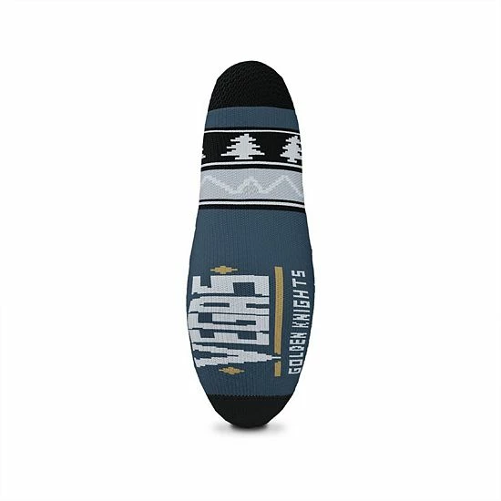 New 😍 Unbranded For Bare Feet Vegas Golden Knights Holiday Pattern Crew 🧦 Socks 🛒 - Image 4