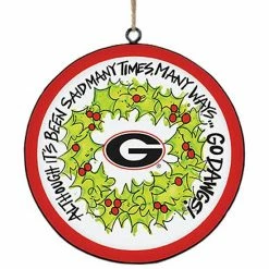 Wholesale 🔥 Unbranded Georgia Bulldogs Metal Ornament 🎁