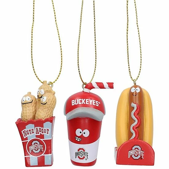 Wholesale 🎉 Unbranded Ohio State Buckeyes Snack Pack Ornament Set 🤩