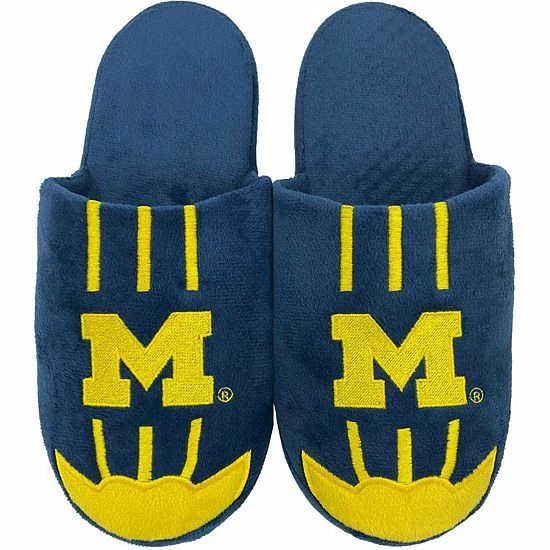 Cheapest ๐ Unbranded Youth FOCO Michigan Wolverines Team Stripe Slippers ๐