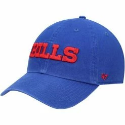Coupon 🤩 Unbranded Men's '47 Royal Buffalo Bills Clean Up Script Adjustable Hat ✔️
