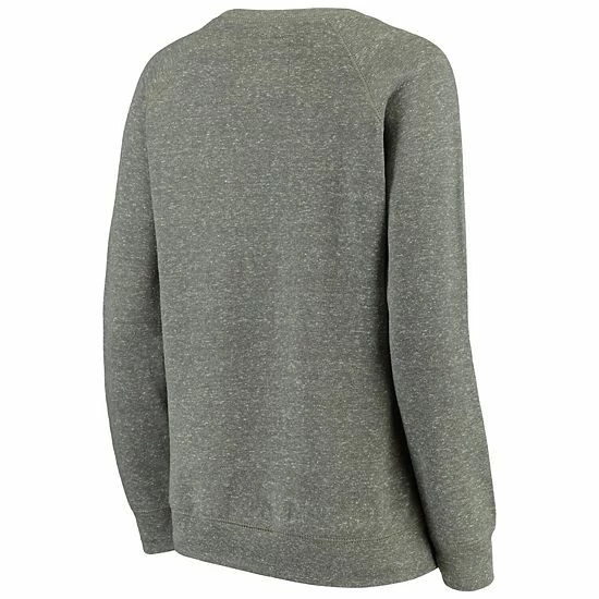 Promo ❤️ Unbranded 👩 Women's Pressbox Heathered Gray Texas A&M Aggies Big Team Logo Knobi Fleece Tri-Blend Crew Neck Sweatshirt 🎉 - Image 4