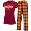 Outlet 👍 Unbranded 👩 Women's Concepts Sport Burgundy/Gold Washington Commanders Badge T-Shirt & Pants Sleep Set 🎉