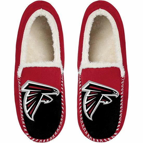 Top 10 🥰 Unbranded Men's FOCO Atlanta Falcons Colorblock Moccasin Slippers 🤩
