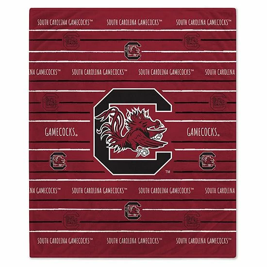 Flash Sale 🌟 Unbranded South Carolina Gamecocks 60'' X 80'' Logo Stripe Flannel Fleece Blanket 💯