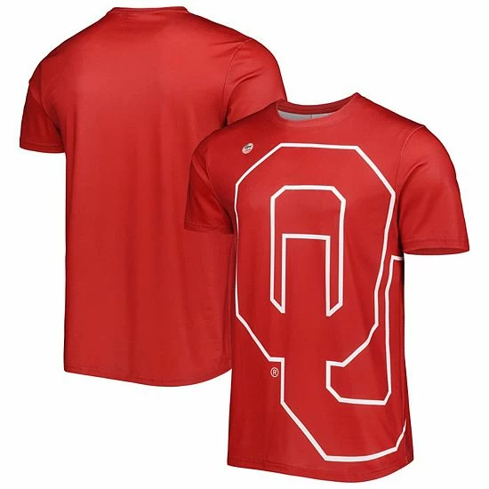 Flash Sale 😍 Unbranded Men's Dyme Lyfe Crimson Oklahoma Sooners Big Logo T-Shirt 😉 - Image 2