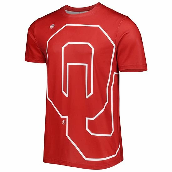 Flash Sale 😍 Unbranded Men's Dyme Lyfe Crimson Oklahoma Sooners Big Logo T-Shirt 😉 - Image 3