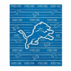 Budget 😉 Unbranded Detroit Lions 60'' X 80'' Logo Stripe Flannel Fleece Blanket ✨