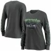 Outlet 🎉 Unbranded 👩 Women's WEAR By Erin Andrews Gray Seattle Seahawks Long Sleeve Thermal T-Shirt 👍