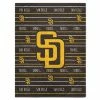 Discount ✔️ Unbranded San Diego Padres 60'' X 80'' Logo Stripe Flannel Fleece Blanket ⌛