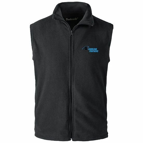 Coupon ๐งจ Unbranded Men's Black Carolina Panthers Houston Fleece Full-Zip Vest ๐
