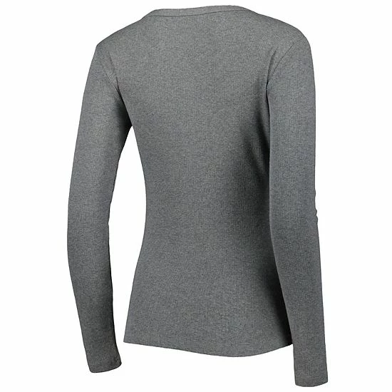 Cheapest โ๏ธ Unbranded ๐ฉ Women's Gray Florida State Seminoles Harper Henley Long Sleeve T-Shirt ๐ - Image 4