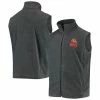 Promo ❤️ Unbranded Men's Dunbrooke Heathered Gray Cleveland Browns Houston Fleece Full-Zip Vest 🔔