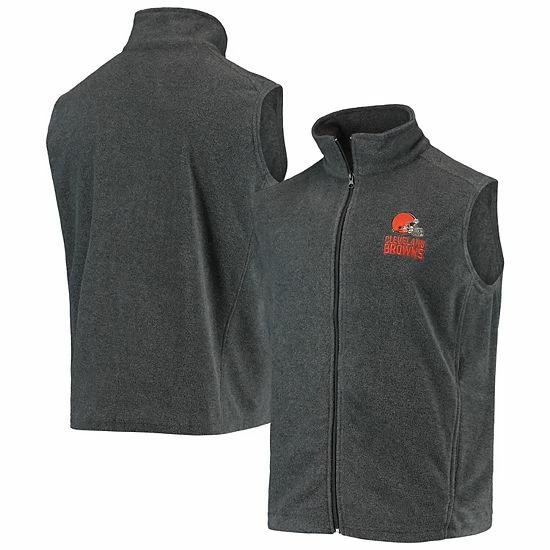 Promo โค๏ธ Unbranded Men's Dunbrooke Heathered Gray Cleveland Browns Houston Fleece Full-Zip Vest ๐ - Image 2