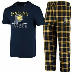 Cheap 🌟 Unbranded Men's Concepts Sport Navy/Gold Indiana Pacers Lodge T-Shirt & Pants Set 🛒