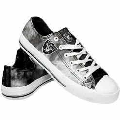 Brand new ✔️ Unbranded 👩 Women's FOCO Las Vegas Raiders Big Logo Tie-Dye Canvas 👟 Sneakers 🎉