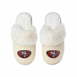 Hot Sale ⭐ Unbranded 👩 Women's FOCO San Francisco 49ers Open Back Slippers ✔️
