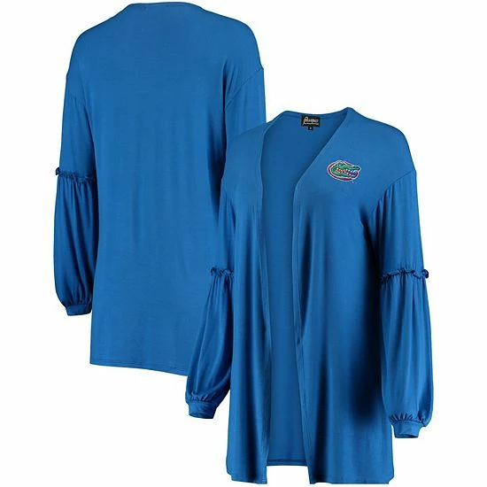 Coupon 🥰 Unbranded 👩 Women's Royal Florida Gators Offset Bubble Sleeve Cardigan ✨ - Image 2