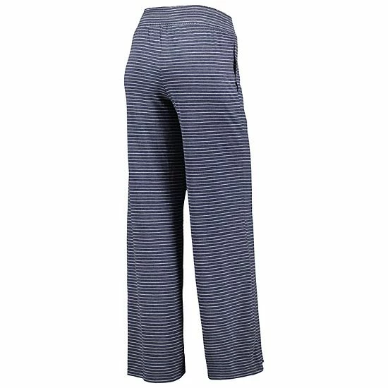 Deals ❤️ Unbranded 👩 Women's Navy Michigan Wolverines Evelyn Striped Wide Leg Tri-Blend Lounge Pants 😉 - Image 4