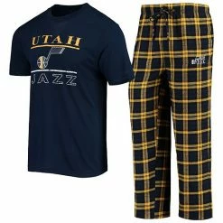 Buy 🔔 Unbranded Men's Concepts Sport Navy/Gold Utah Jazz Lodge T-Shirt & Pants Set 🎉