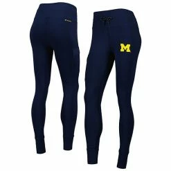 Flash Sale 😉 Unbranded 👩 Women's Columbia Navy Michigan Wolverines Omni-Wick Trek Leggings 🔔