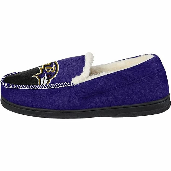 Deals ๐ Unbranded Men's FOCO Baltimore Ravens Colorblock Moccasin Slippers โ๏ธ - Image 3