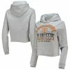 Cheap 🥰 Unbranded 👩 Women's League Collegiate Wear Ash Tennessee Volunteers Banner 1636 Cropped Pullover Hoodie ⭐