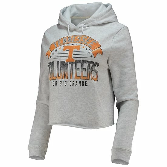 Cheap 🥰 Unbranded 👩 Women's League Collegiate Wear Ash Tennessee Volunteers Banner 1636 Cropped Pullover Hoodie ⭐ - Image 3