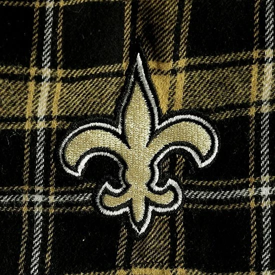 Hot Sale โ Unbranded Men's Concepts Sport Black/Gold New Orleans Saints Ledger Flannel Boxers ๐ - Image 5