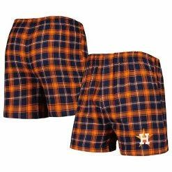 Buy ⌛ Unbranded Men's Concepts Sport Navy/Orange Houston Astros Ledger Flannel Boxers ❤️