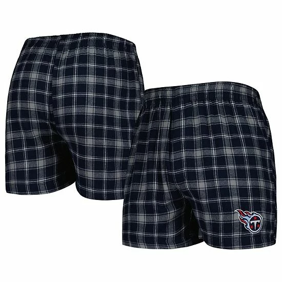 Cheap โญ Unbranded Men's Concepts Sport Navy/Gray Tennessee Titans Ledger Flannel Boxers ๐ - Image 2