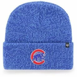 Promo 💯 Unbranded Men's '47 Royal Chicago Cubs Brain Freeze Cuffed Knit Hat 🧨