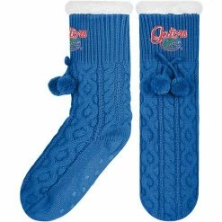 Coupon 😉 Unbranded 👩 Women's FOCO Florida Gators Cable Knit Footy Fleece Slipper 🧦 Socks 🧨