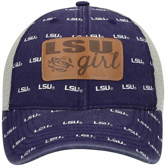 Wholesale ✔️ Unbranded 👩 Women's Top Of The World Purple LSU Tigers Treasure Trucker Snapback Hat 🔥 - Image 3