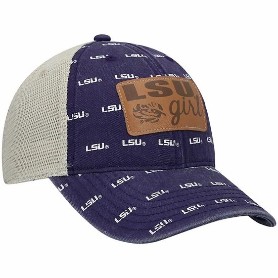 Wholesale ✔️ Unbranded 👩 Women's Top Of The World Purple LSU Tigers Treasure Trucker Snapback Hat 🔥 - Image 4