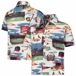 Best Pirce 🤩 Unbranded Youth Reyn Spooner White St. Louis Cardinals Scenic Button-Up 👕 Shirt 🎁