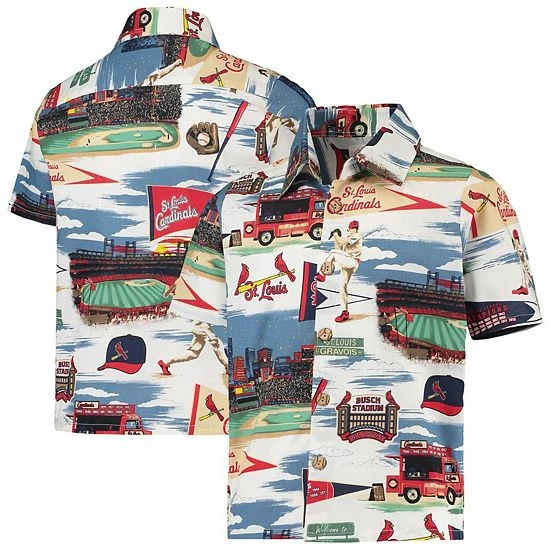 Best Pirce ๐คฉ Unbranded Youth Reyn Spooner White St. Louis Cardinals Scenic Button-Up ๐ Shirt ๐