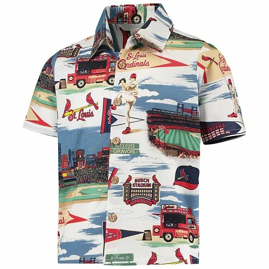 Best Pirce ๐คฉ Unbranded Youth Reyn Spooner White St. Louis Cardinals Scenic Button-Up ๐ Shirt ๐ - Image 3